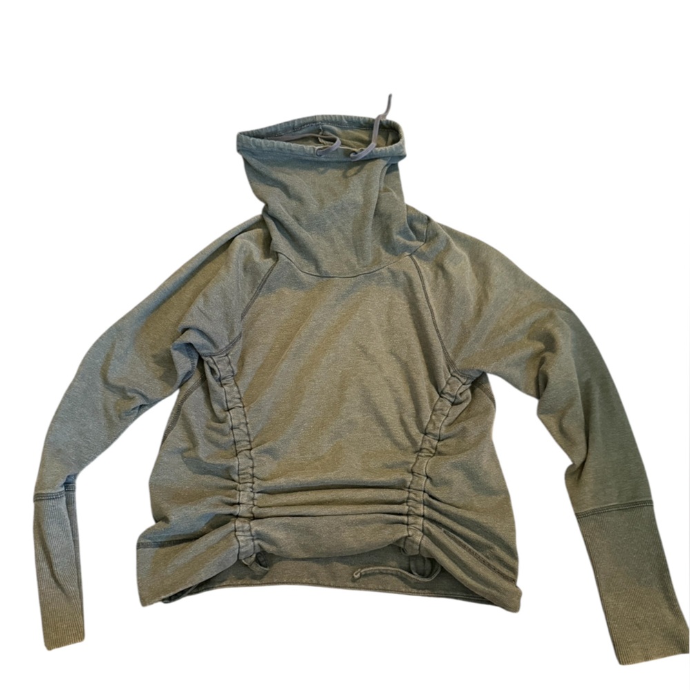Lucy Olive Green Cowl Neck Hoodie